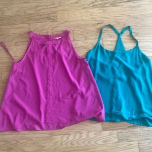 Two new tops - size large and M